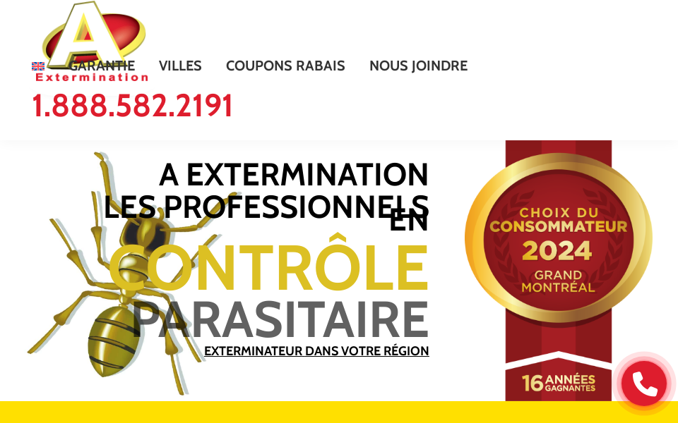 a-extermination.com/ screen capture