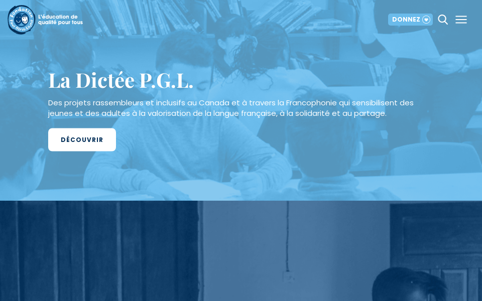 fondationpgl.ca/ screen capture