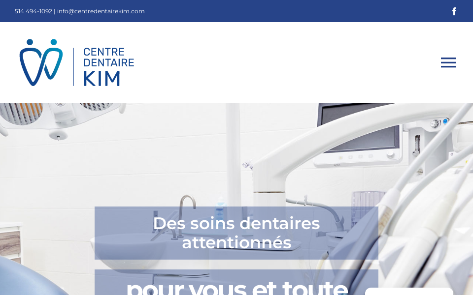 www.centredentairekim.com/ screen capture