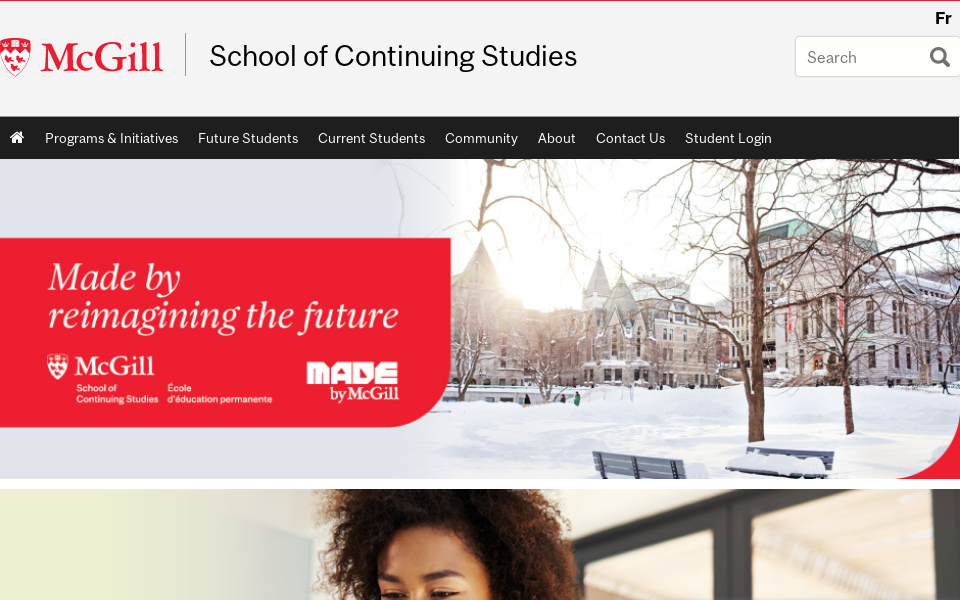 www.mcgill.ca/conted/ screen capture