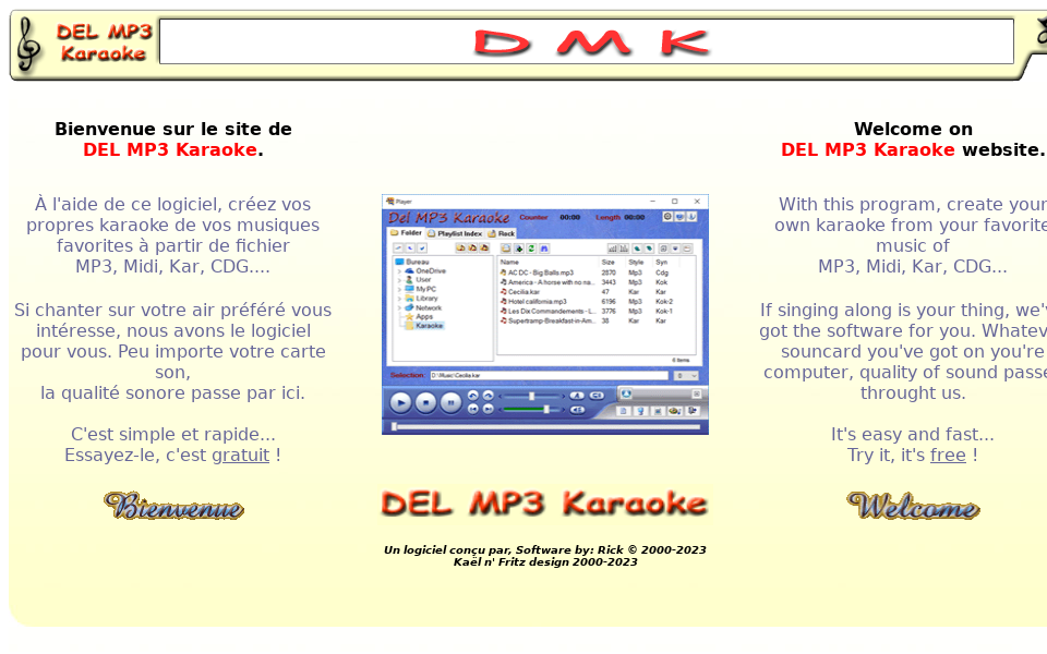 www.delmp3karaoke.com/ screen capture