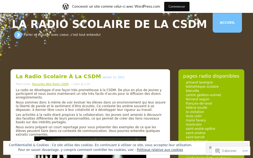 radiocsdm.wordpress.com/ screen capture