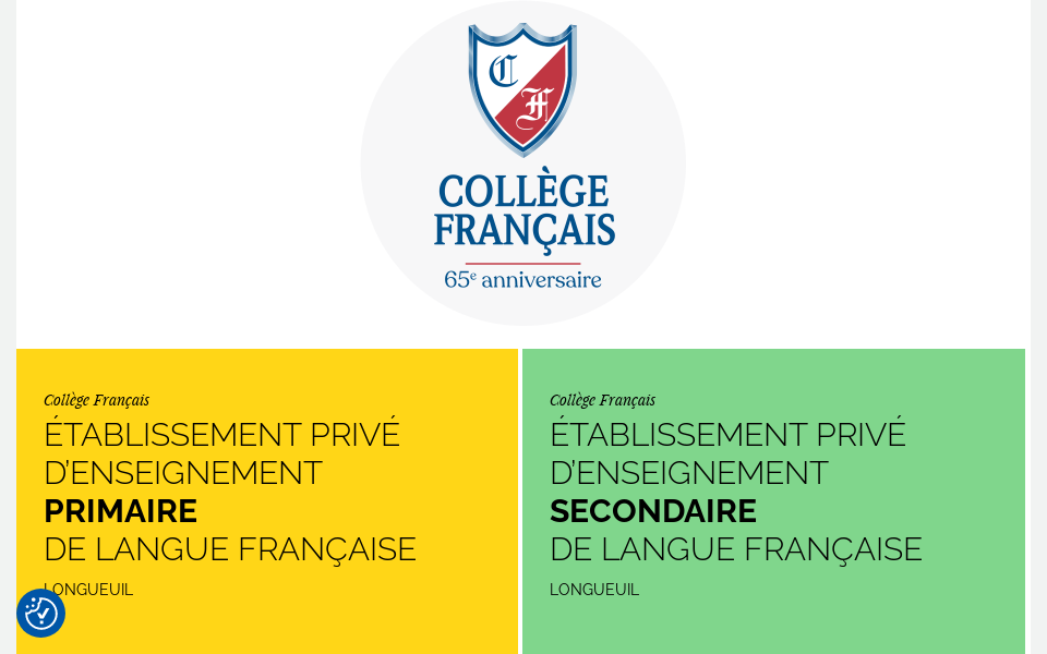 www.collegefrancais.ca/ screen capture