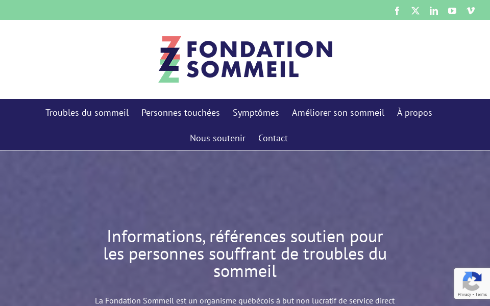 fondationsommeil.com/ screen capture