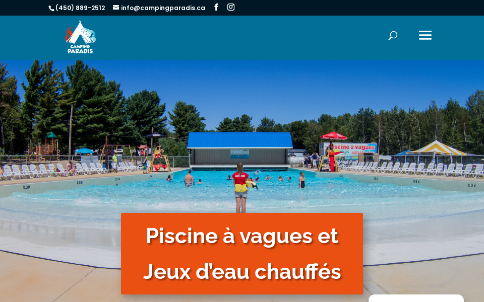 campingparadis.ca/ screen capture