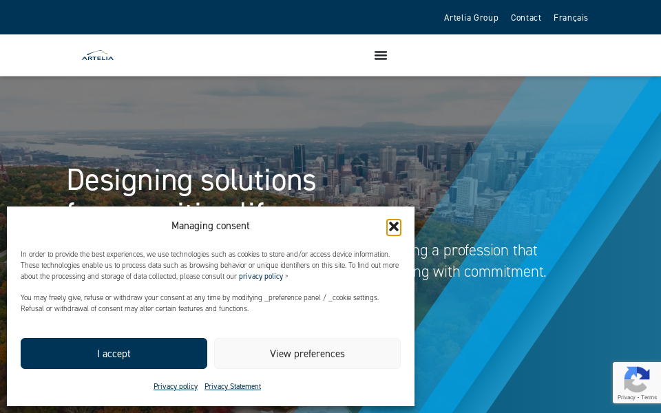 arteliagroup.ca/ screen capture