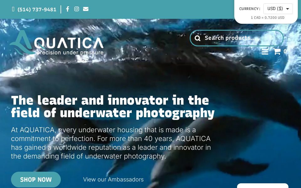 aquatica.ca/ screen capture