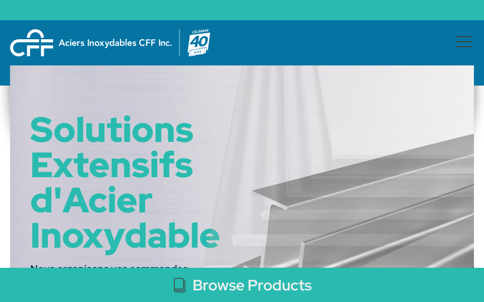 cffstainless.com/fr/home-page-francais/ screen capture