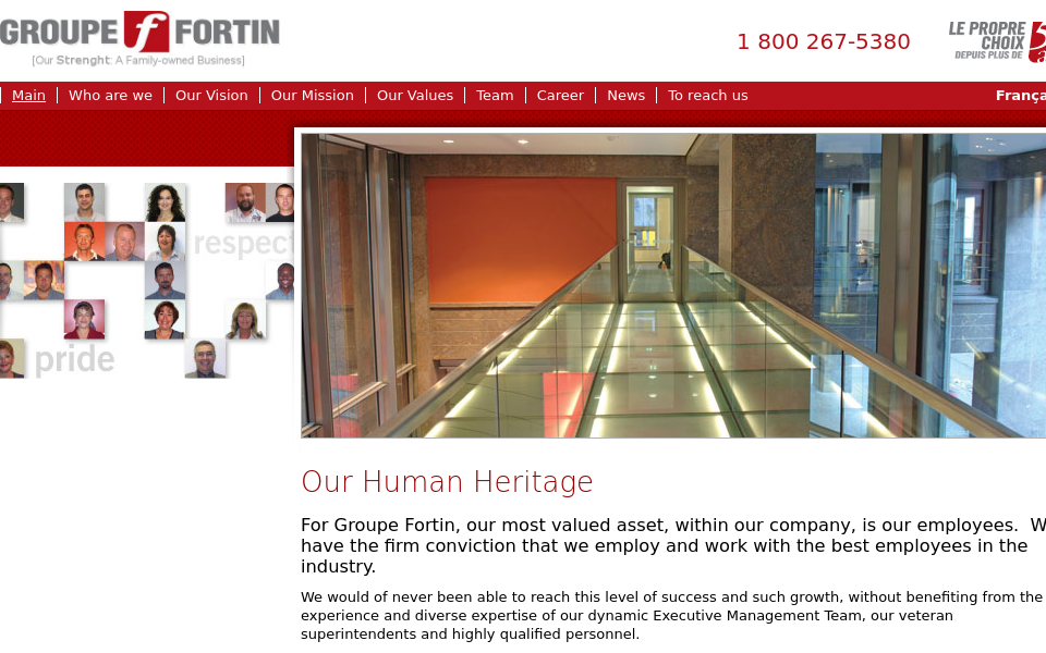 www.groupefortin.com/ screen capture