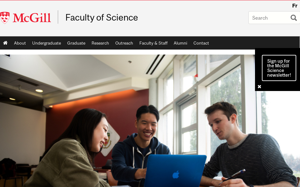 www.mcgill.ca/science/ screen capture