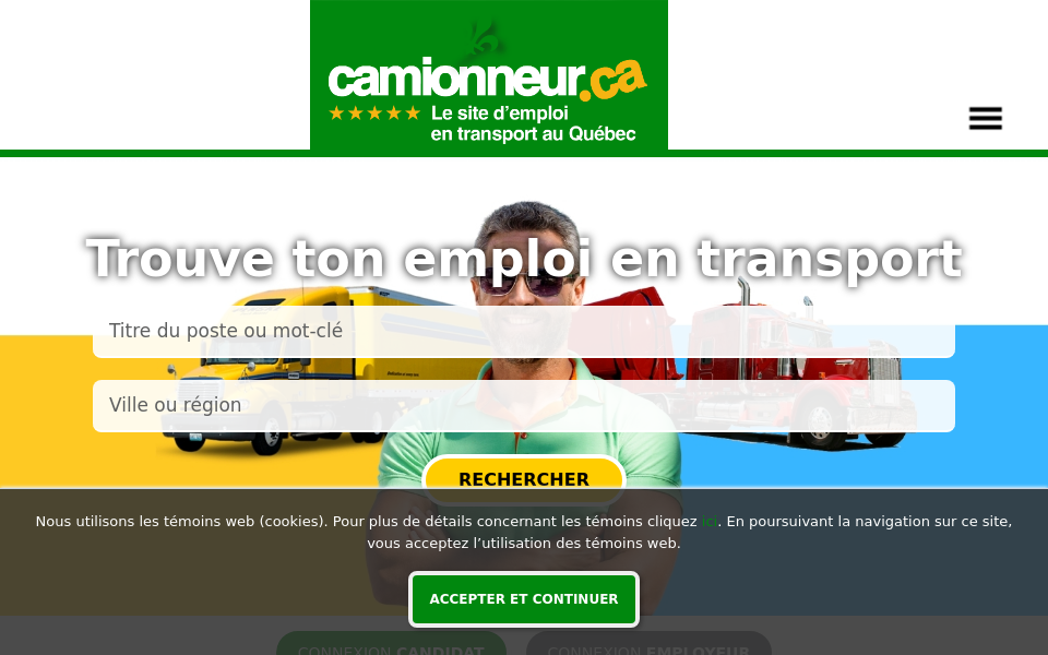 camionneur.ca/ screen capture