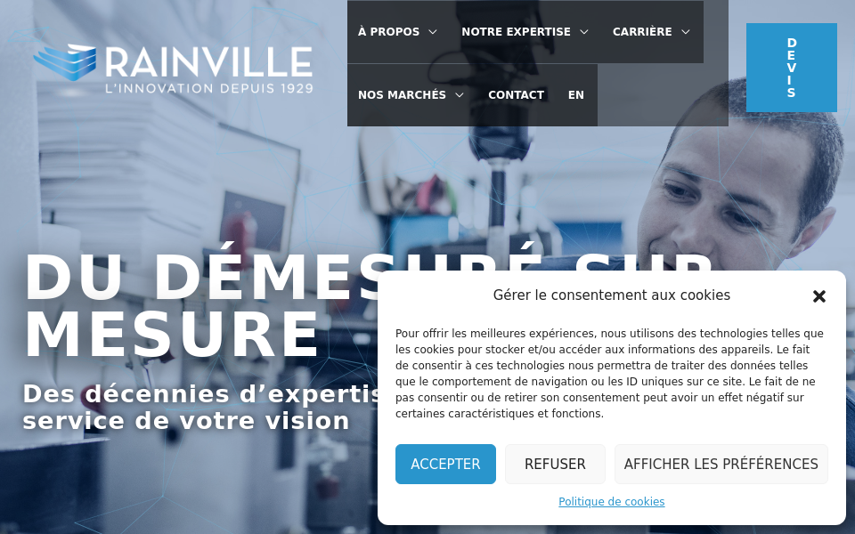 industriesrainville.com/ screen capture