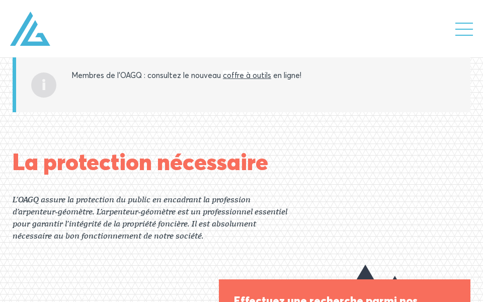 oagq.qc.ca/ screen capture