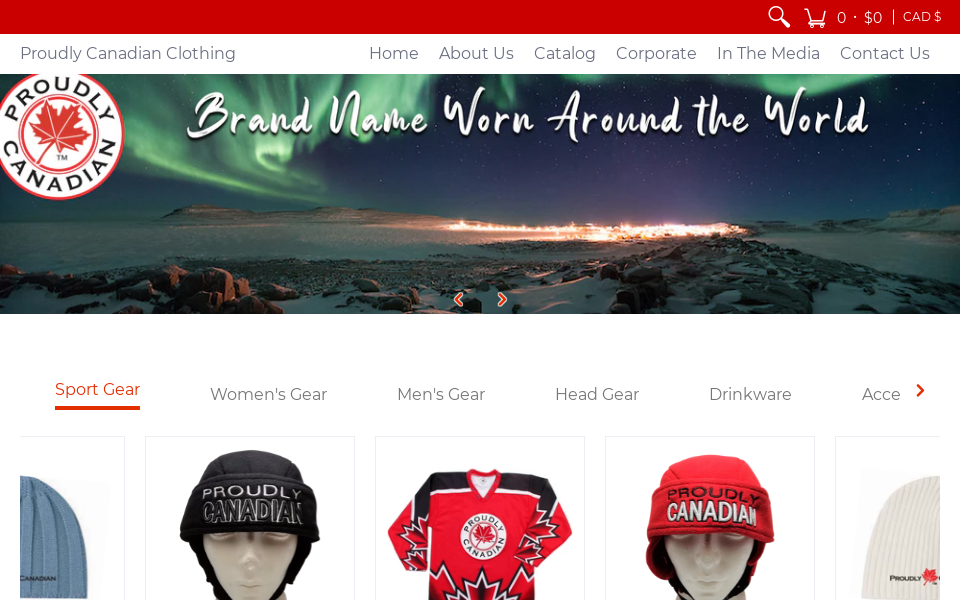 www.proudlycanadianclothing.com/index.html screen capture