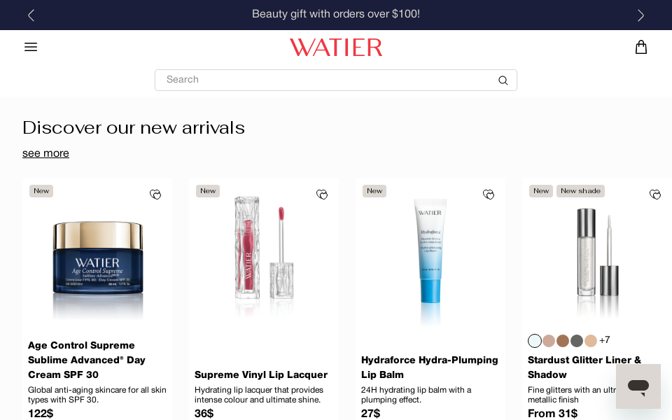 watier.com/ screen capture