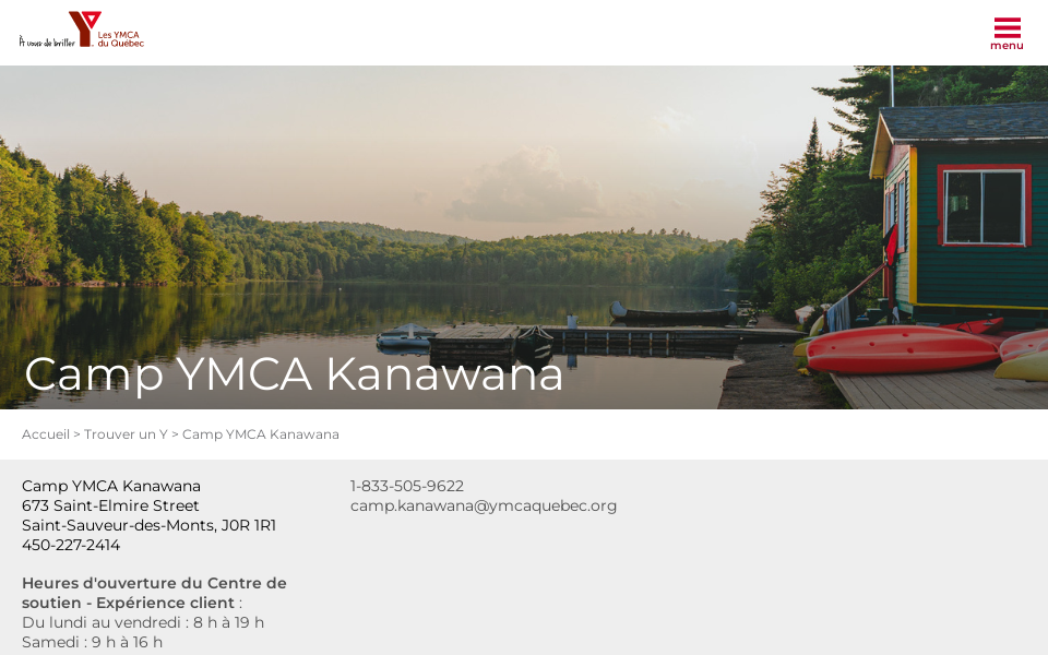 www.ymcaquebec.org/fr/Trouver-un-Y/Camp-YMCA-Kanawana screen capture