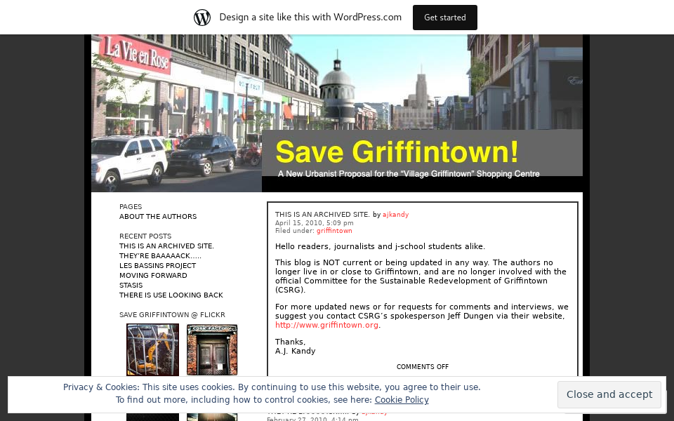 savegriffintown.wordpress.com/ screen capture