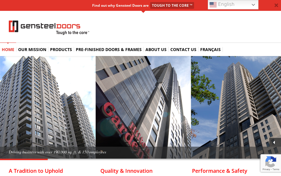 gensteeldoors.com/ screen capture