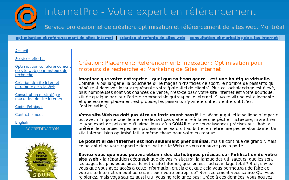 internetpro.ca screen capture