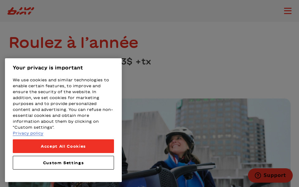 bixi.com/fr/ screen capture