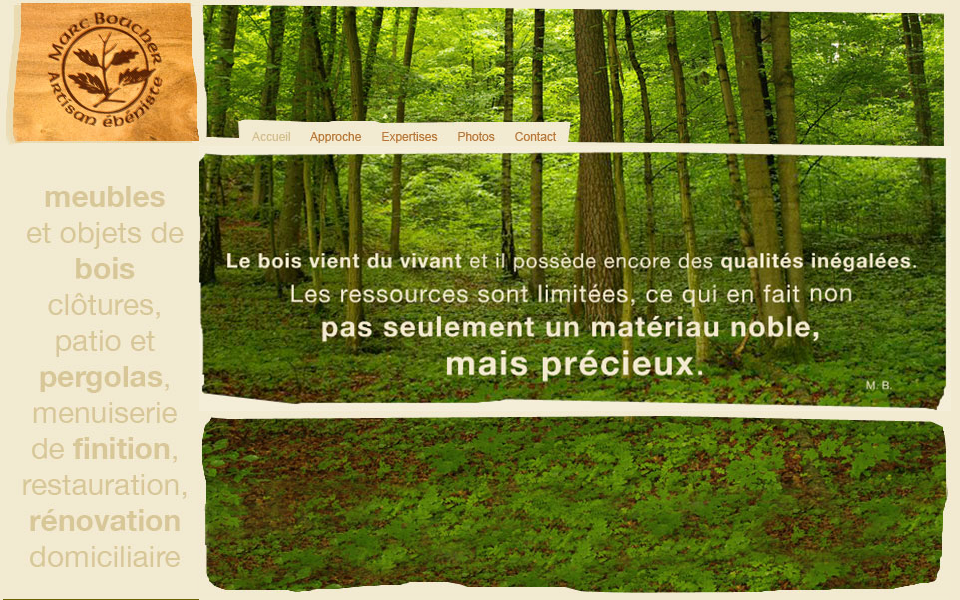 marcboucherebeniste.com screen capture