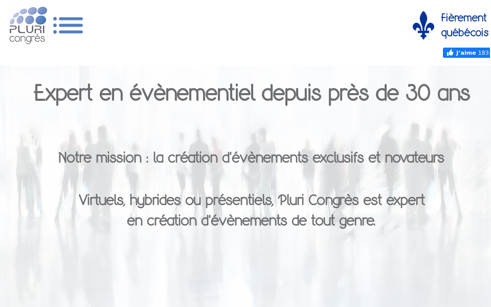 pluricongres.ca/ screen capture