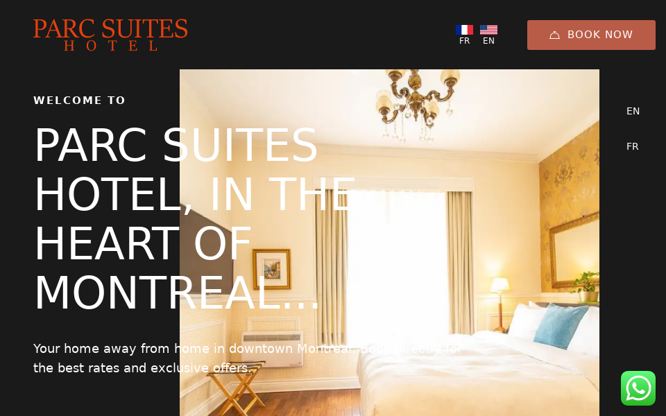 parcsuites.com/ screen capture