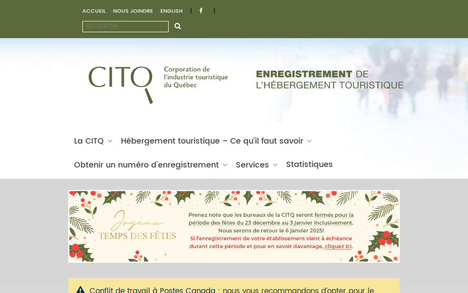 citq.qc.ca/ screen capture