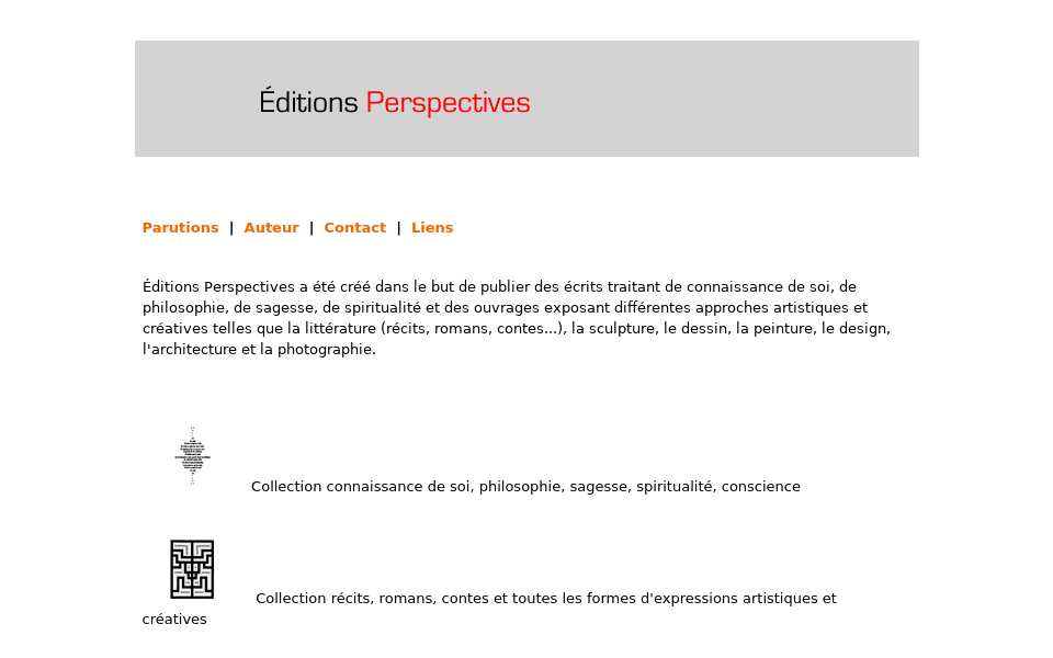 editions-perspectives.alaincolpron.com/ screen capture