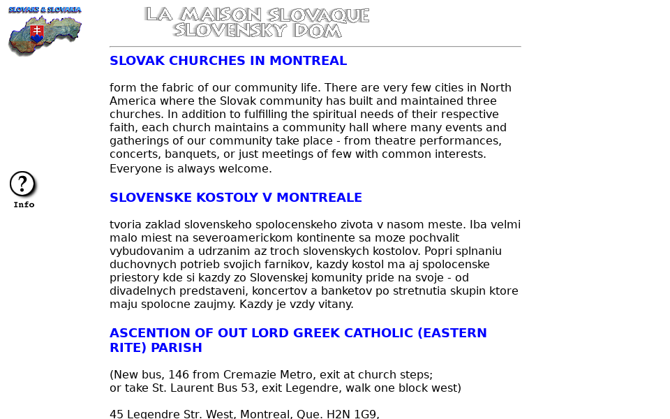 www.slovak.com/montreal/index.html screen capture