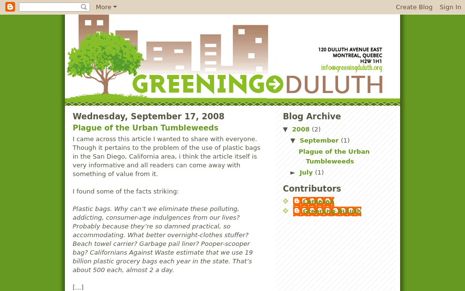 greeningduluth.blogspot.com/ screen capture