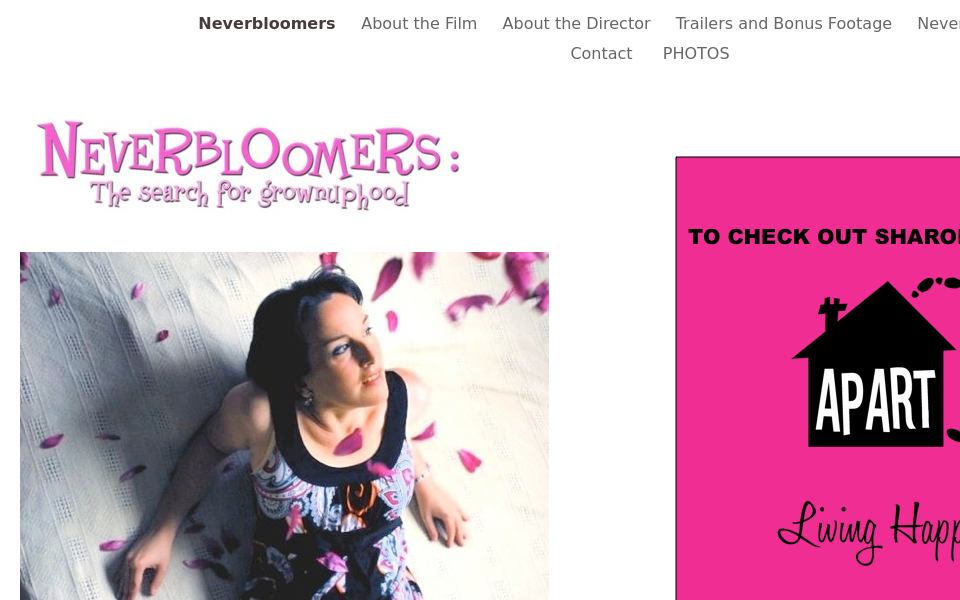 www.neverbloomers.com/ screen capture