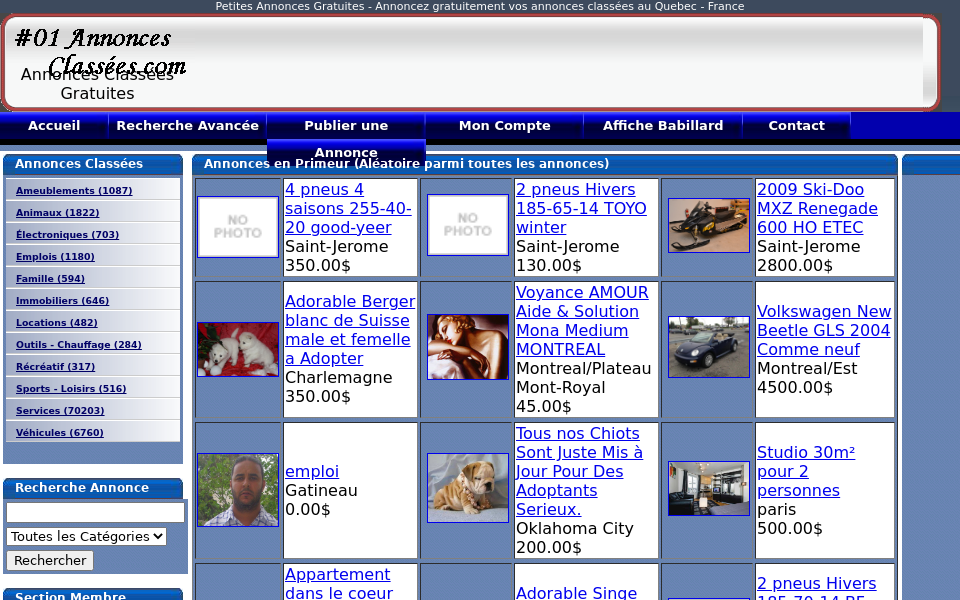 www.01annoncesclassees.com/ screen capture