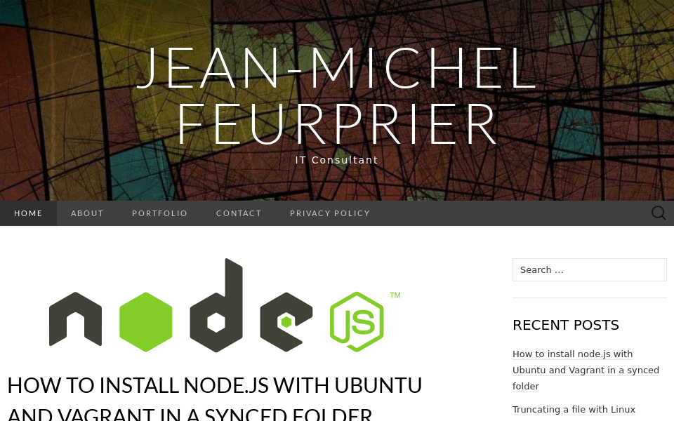 jmfeurprier.com/ screen capture