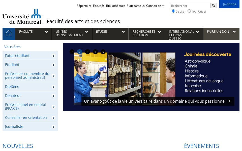 fas.umontreal.ca/ screen capture