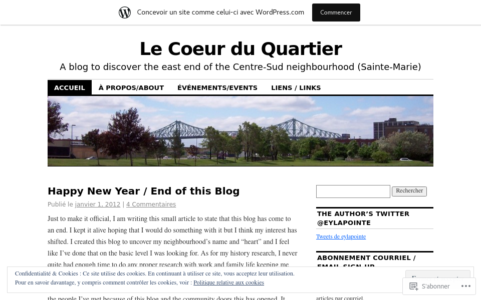 lecoeurduquartier.wordpress.com/ screen capture