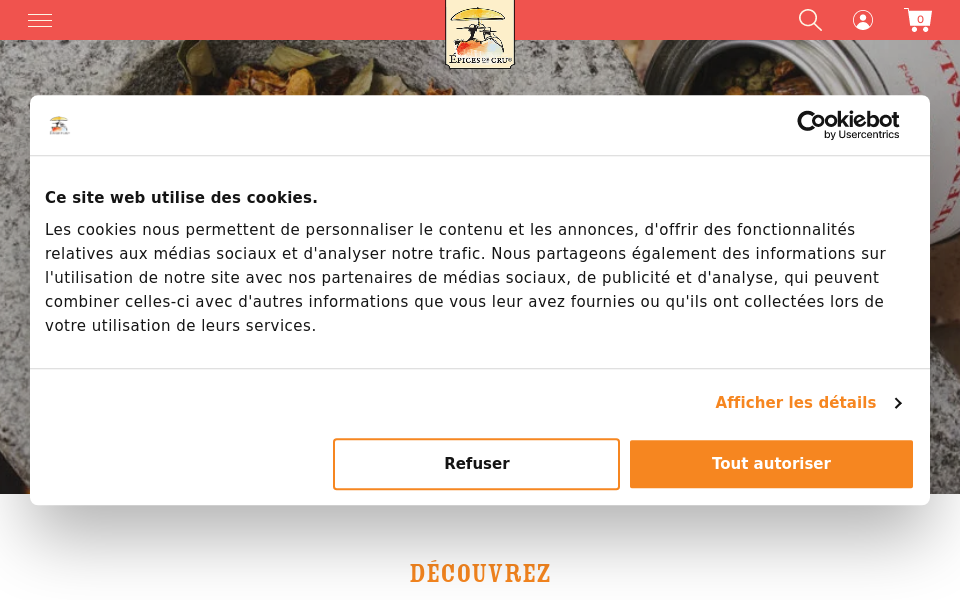 epicesdecru.com/ screen capture