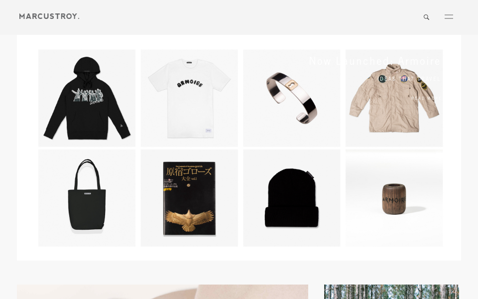 marcustroy.com/ screen capture