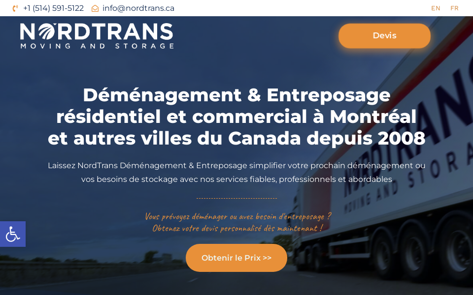 nordtrans.ca/ screen capture