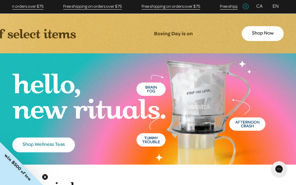 www.davidstea.com/ screen capture