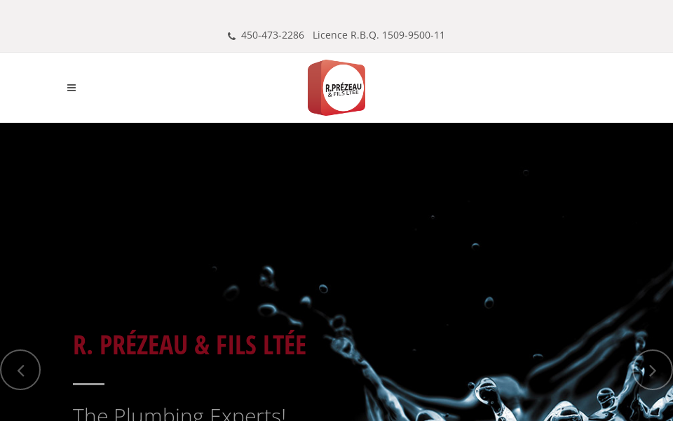 plomberieprezeau.ca/ screen capture