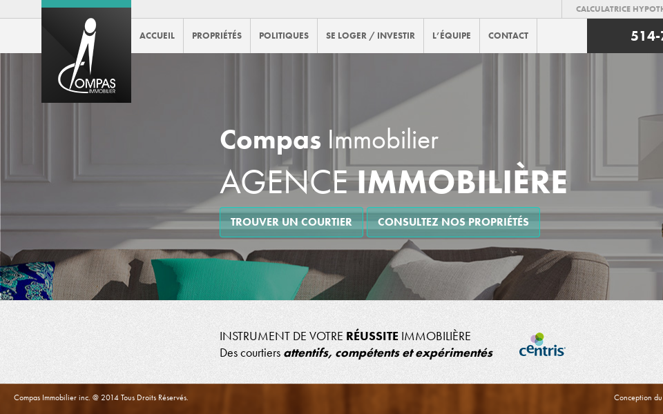 www.compasimmobilier.com/ screen capture