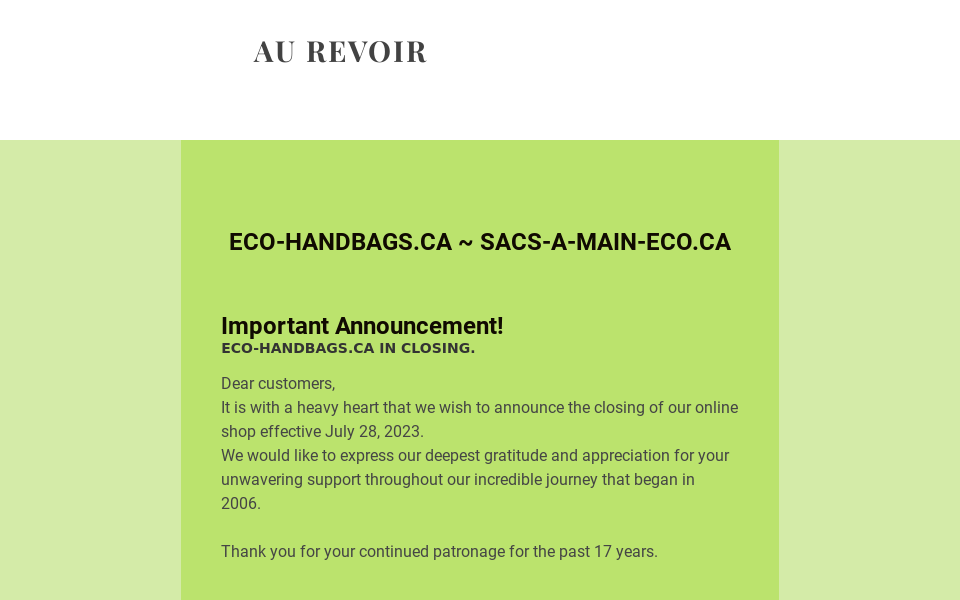 eco-handbags.ca/ screen capture