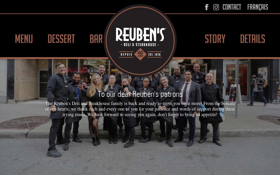 reubensdeli.com/ screen capture