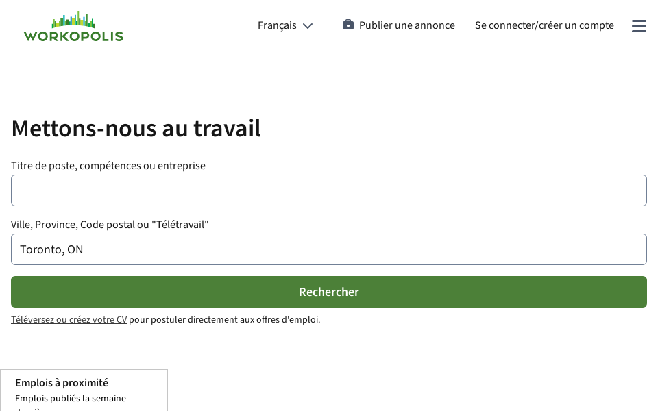 fr.workopolis.com/ screen capture