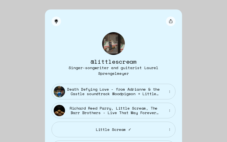 linktr.ee/littlescream screen capture