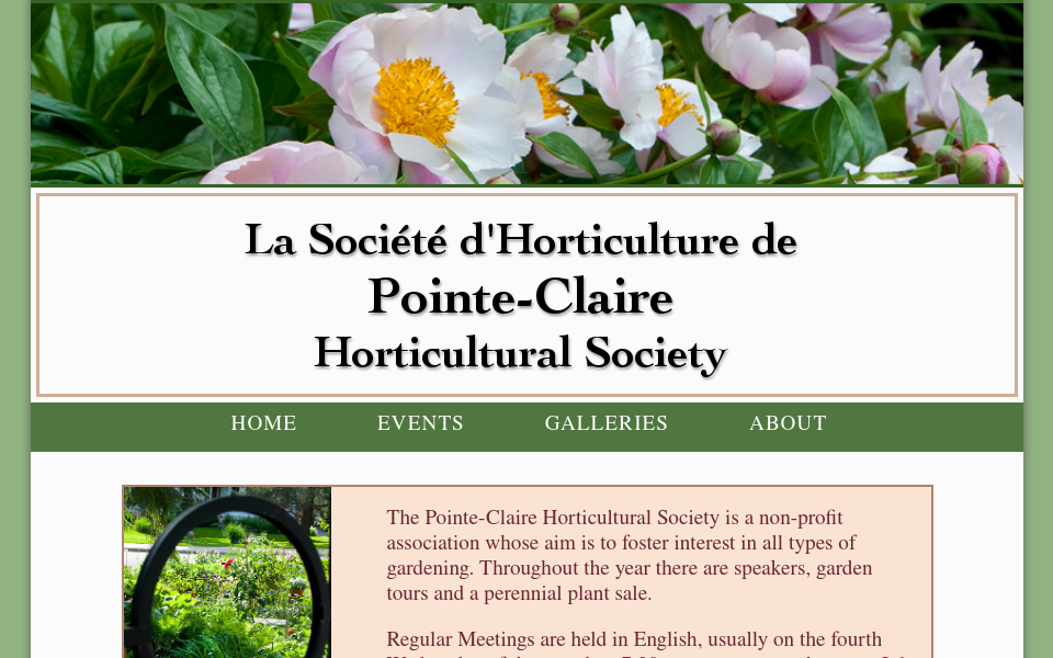 www.pteclairehort.org/ screen capture