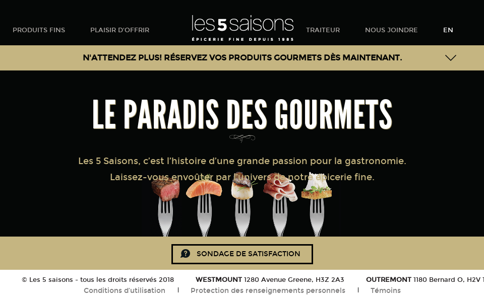 www.les5saisons.ca// screen capture