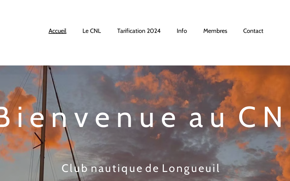 www.clubnautiquedelongueuil.com/ screen capture