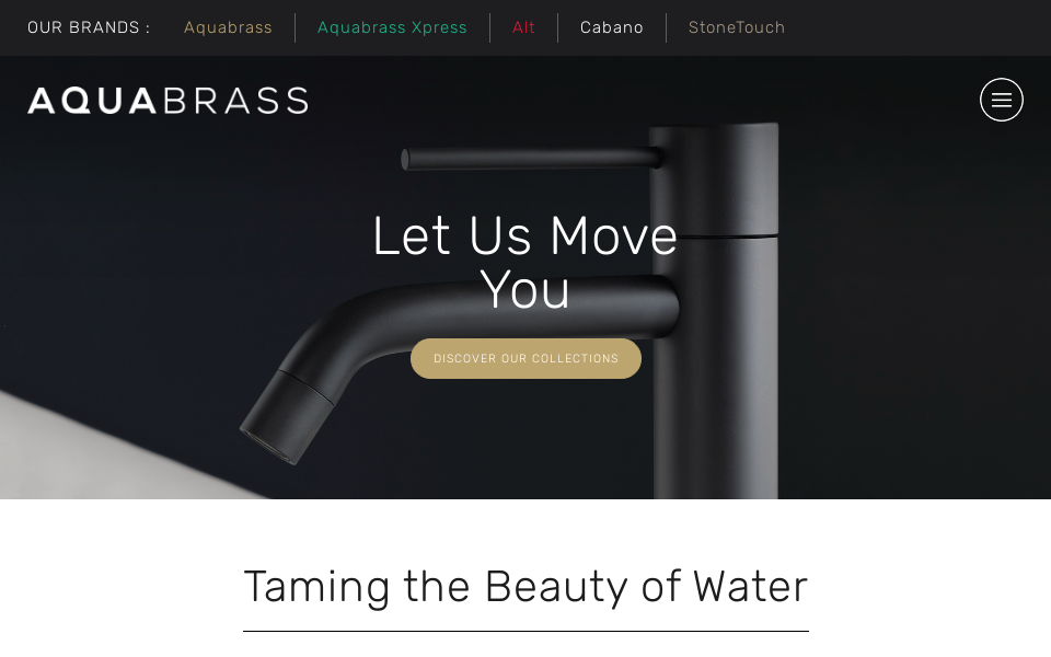 aquabrass.com screen capture